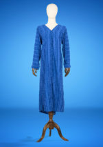 Abaya with Textured Line-Patterned