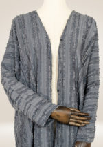 Abaya with Textured Line-Patterned