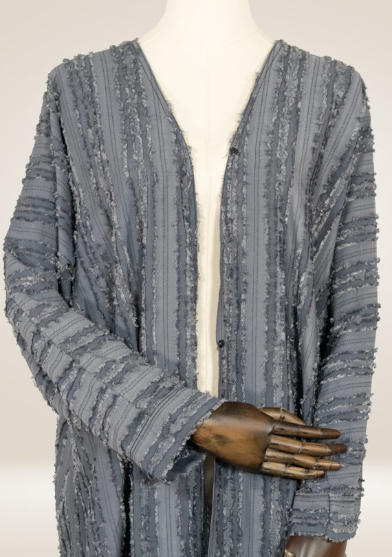 Abaya with Textured Line-Patterned 3 Abaya with Textured Line-Patterned Abaya with Textured Line-Patterned