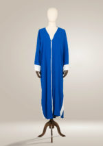 Abaya mit weißen Details an den Ärmeln