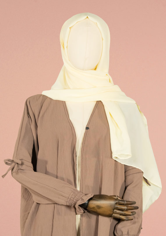 Abaya with Ties and Elastic Cuffs