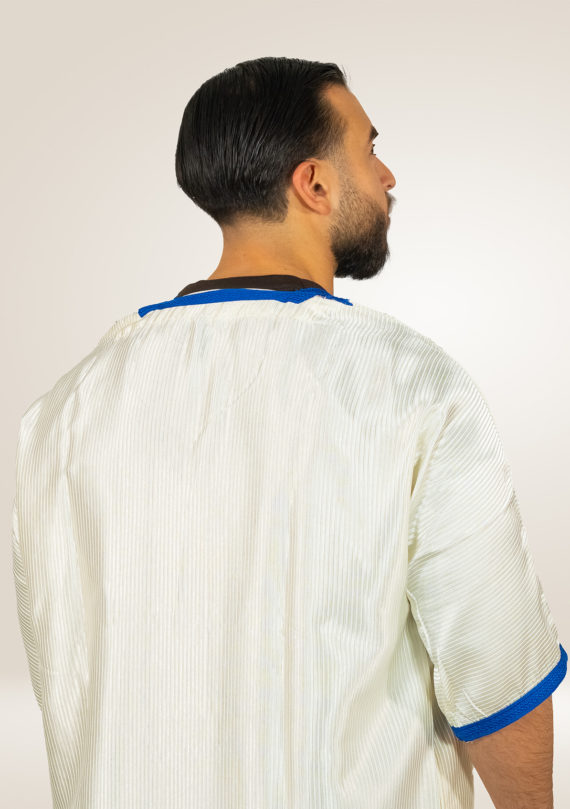Off-white Moroccan Jalabiya with Embroidery