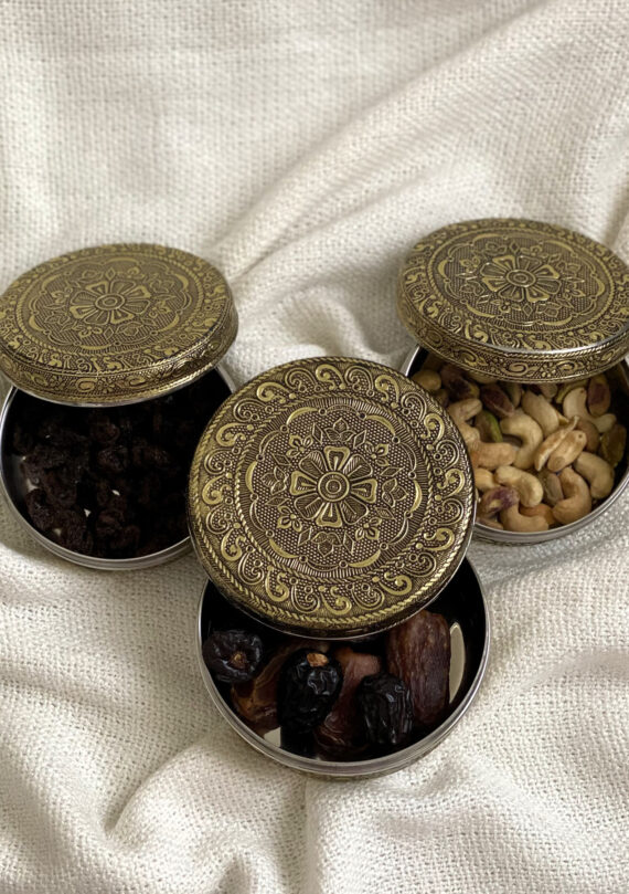 Steel Date Bowl with Lid