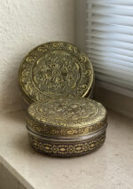 Dattelschale aus Stahl mit Deckel