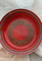 Service Plate with Traditional Design (Red)