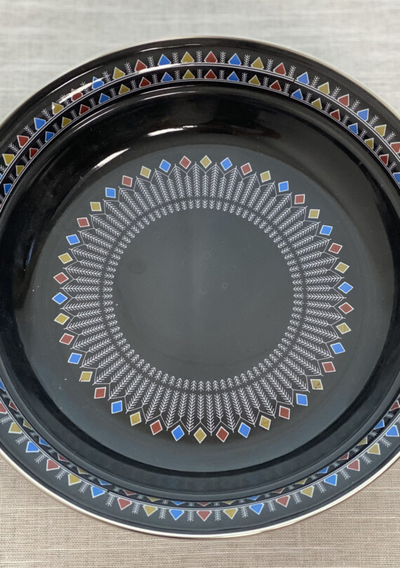 Serviceteller mit traditionellem Design (schwarz)