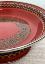 Service Plate with Traditional Design (Red)